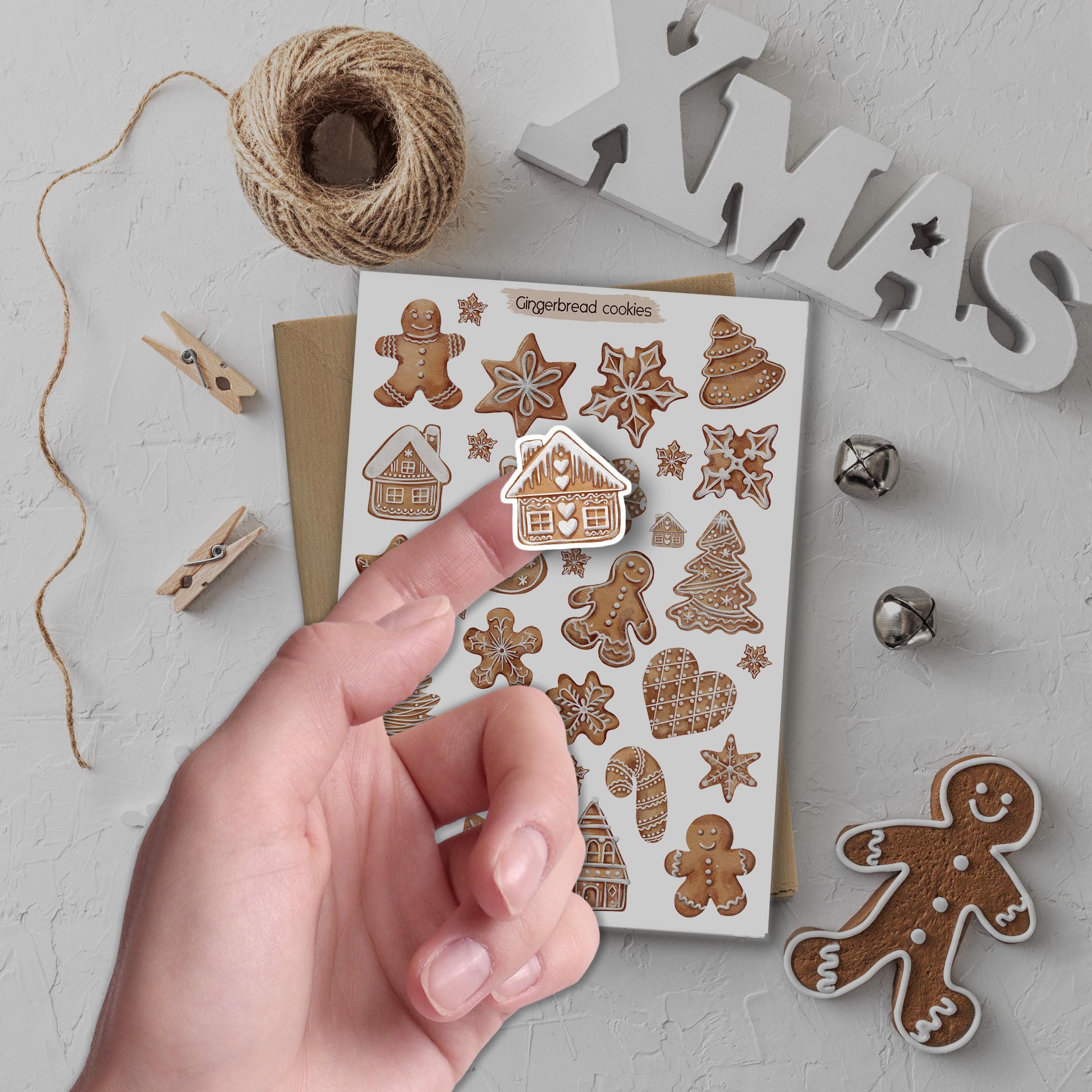 Gingerbread Christmas Stickers