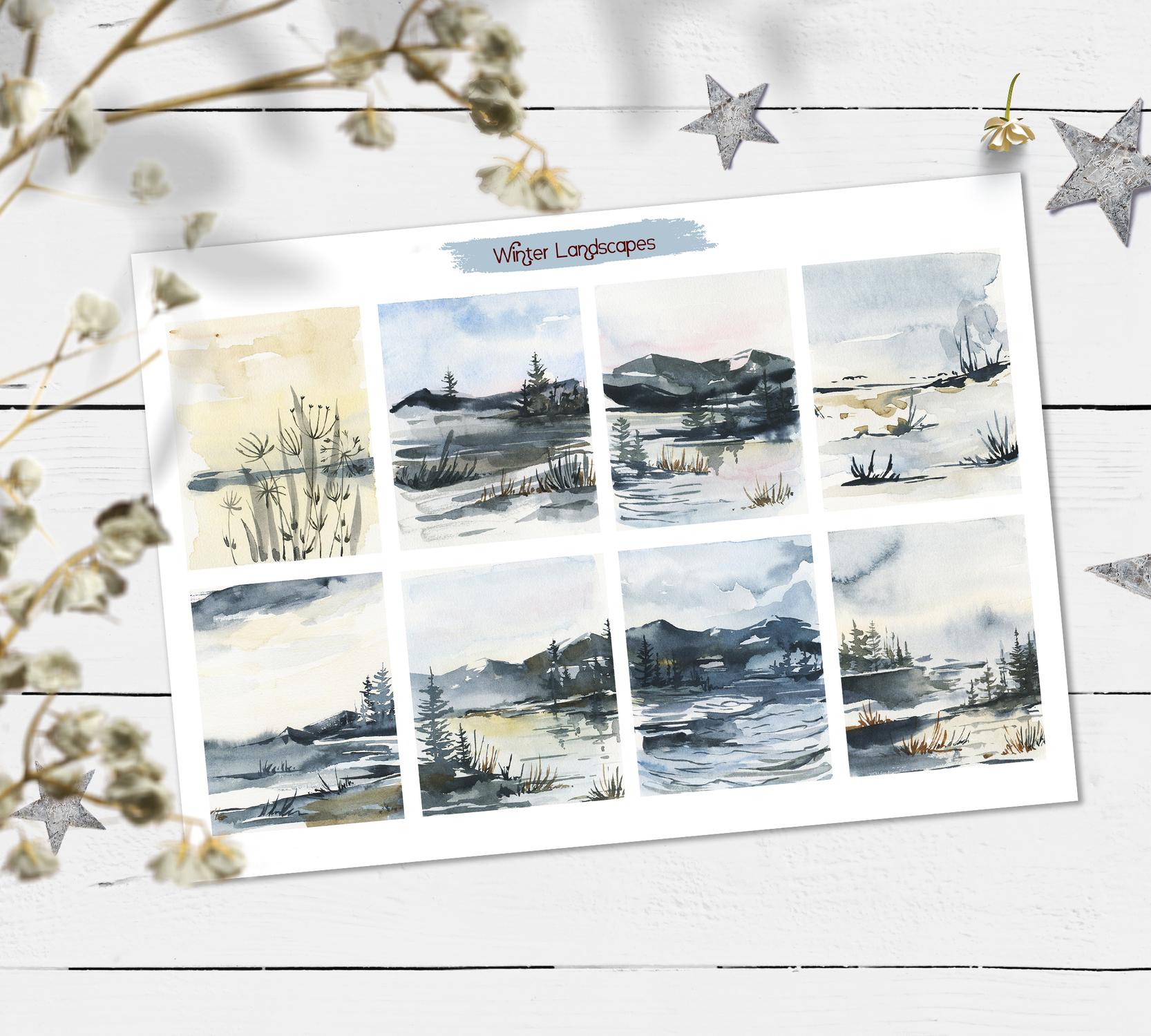 Winter Landscape Stickers