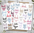 Lingerie Stickers. Lace Stickers. Fashion Stickers. Underwear Stickers. Bra Stickers. Planner, Junkjournal, Scrapbook