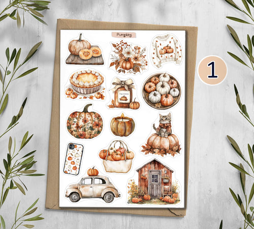 Autumn Pumpkins Stickers. Fall Stickers. Autumn Stickers. Fall Stickers. Farmhouse Stickers. Autumn Planner Stickers. Amber Sticker