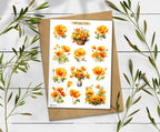 California Poppy Stickers: Wildflower Sticker Pack