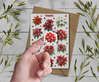 Poinsettia Christmas Stickers