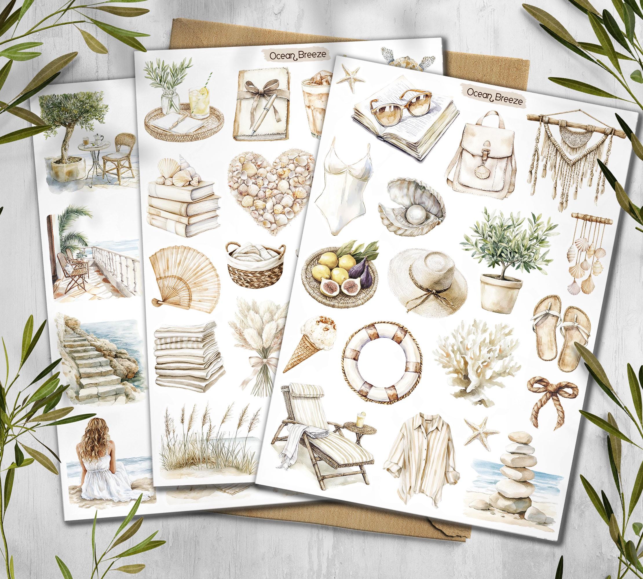 Ocean Breeze Stickers: Seaside Scrapbook, Journaling