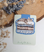 Sleeping Cat Magnetic Bookmark. Cute Page Marker. Reading Accessories