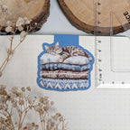 Sleeping Cat Magnetic Bookmark. Cute Page Marker. Reading Accessories