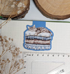 Sleeping Cat Magnetic Bookmark. Cute Page Marker. Reading Accessories