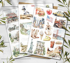 USA Travel Sticker Sheet: Scrapbook Planner Stickers