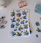 Blueberry Stickers. Summer Berry Planner Stickers. Blueberry treats stickers. Journaling, Scrapbooking Stickers