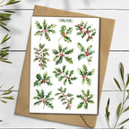 Holly Christmas Stickers