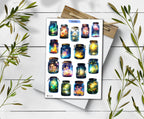 Fairy Jar Stickers: Magic Potion Bottles, Scrapbooking
