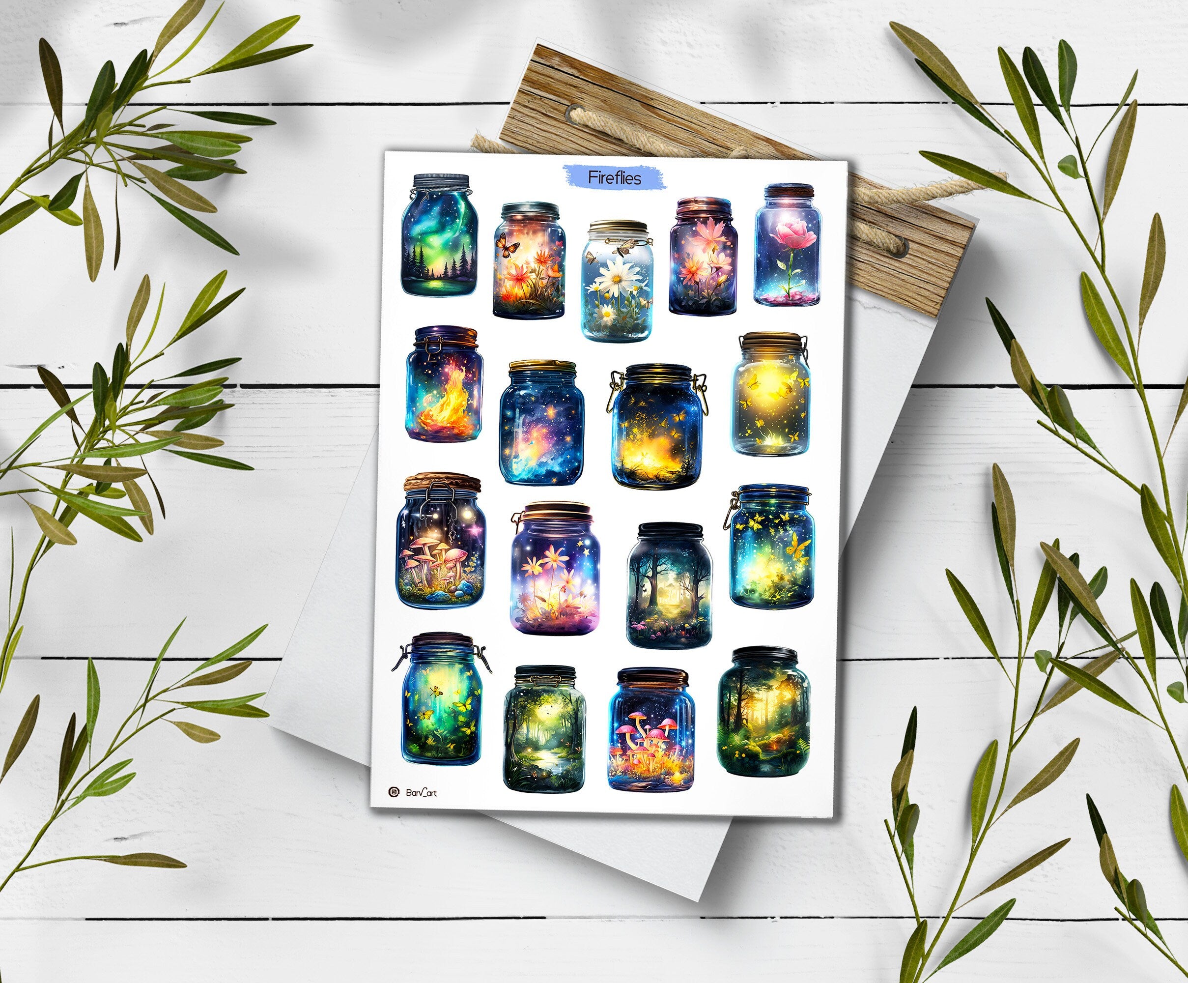 Fairy Jar Stickers: Magic Potion Bottles, Scrapbooking
