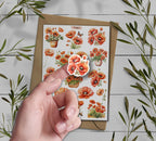 Red Poppy Stickers: Wildflower Scrapbooking Stickers