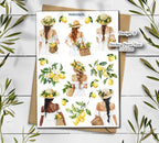 Mediterranean Stickers. Travel Stickers. Mediterranean Summer Holiday Stickers. Europe Stickers. Around the World. Lemon Scrapbooking