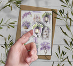 Wisteria sticker sheet. Purple Wisteria Stickers. Wisteria Flower Stickers. Summer Blossom Stickers. Bullet Journal. Violet Planner Sticker
