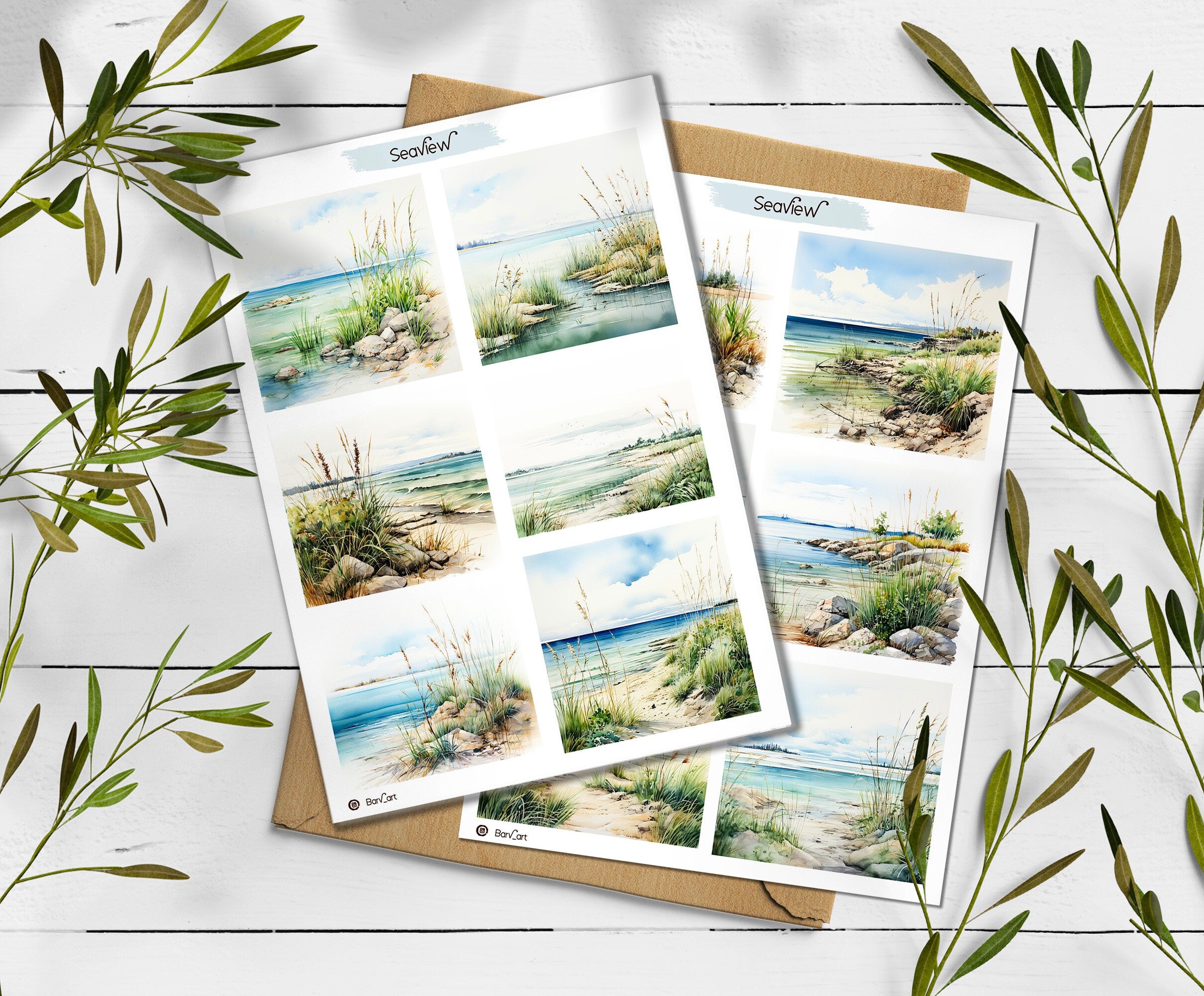 Seaview Landscape Stickers