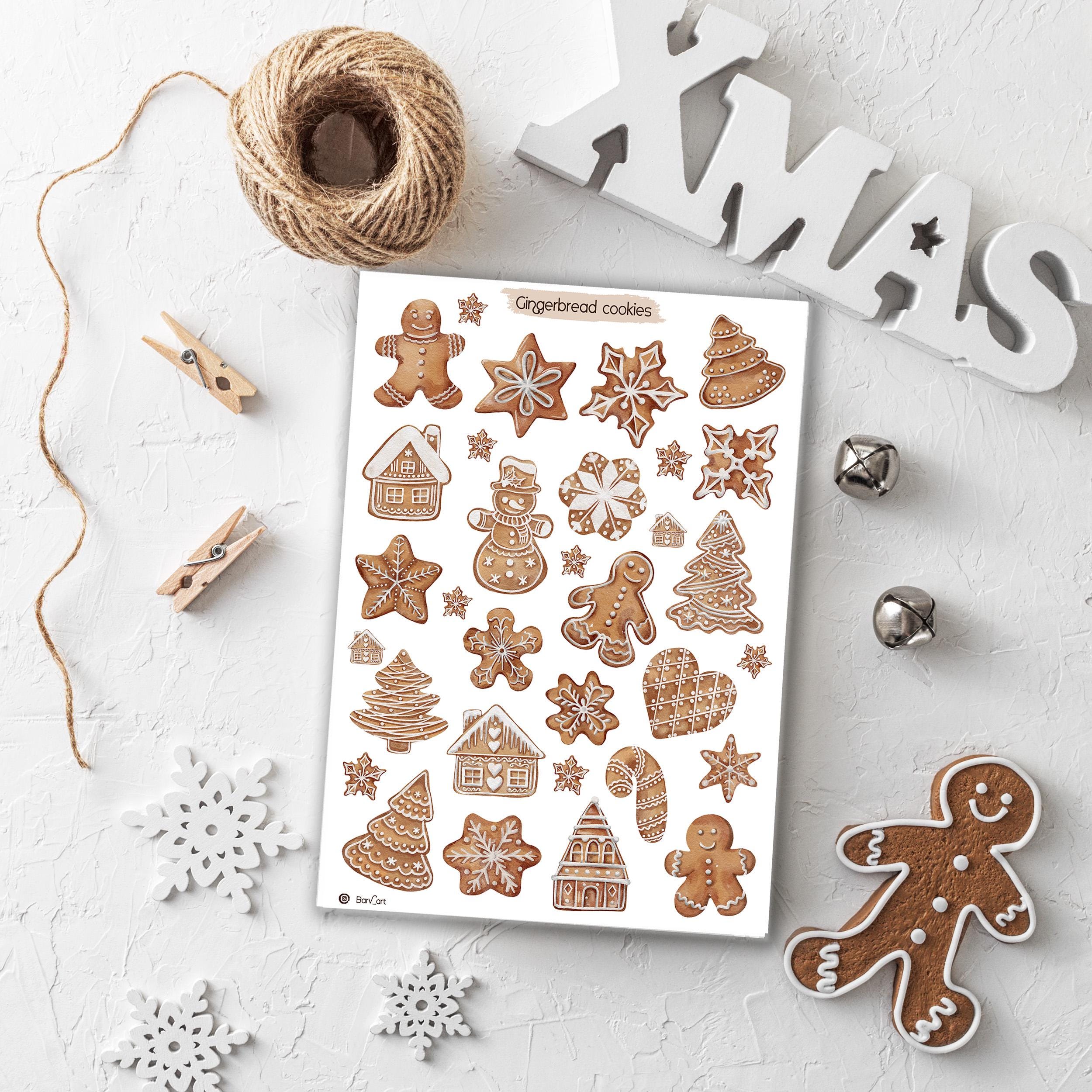 Gingerbread Christmas Stickers