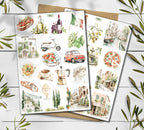 Italy Travel Stickers: Mediterranean Holiday, Planner, Scrapbook