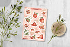 Pomegranate Sticker Sheet: Watercolor Fruit, Summer Planner