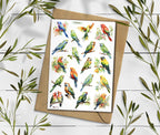 Parrot Watercolour Stickers. Birds Planner Stickers