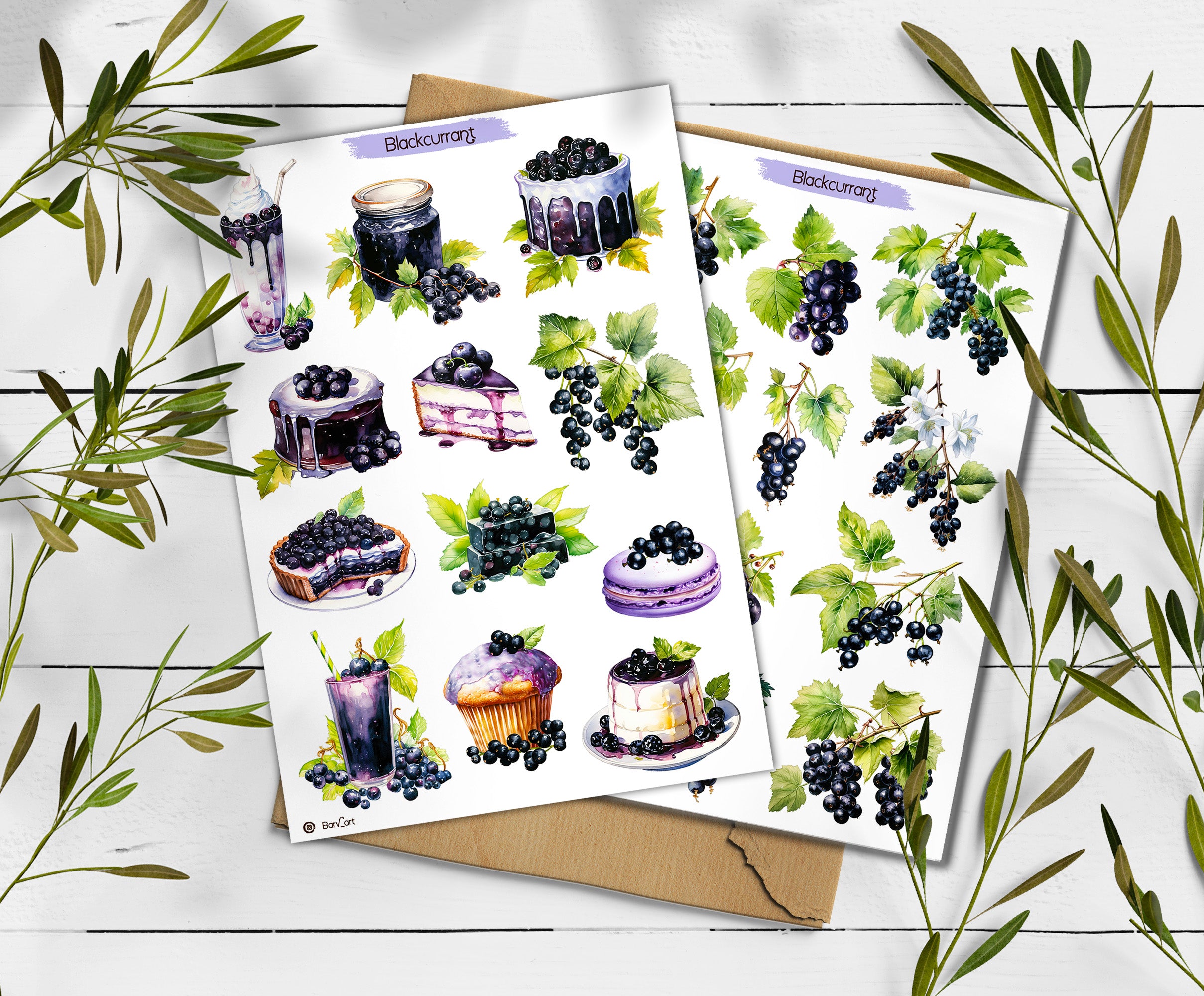 Blackcurrant Stickers
