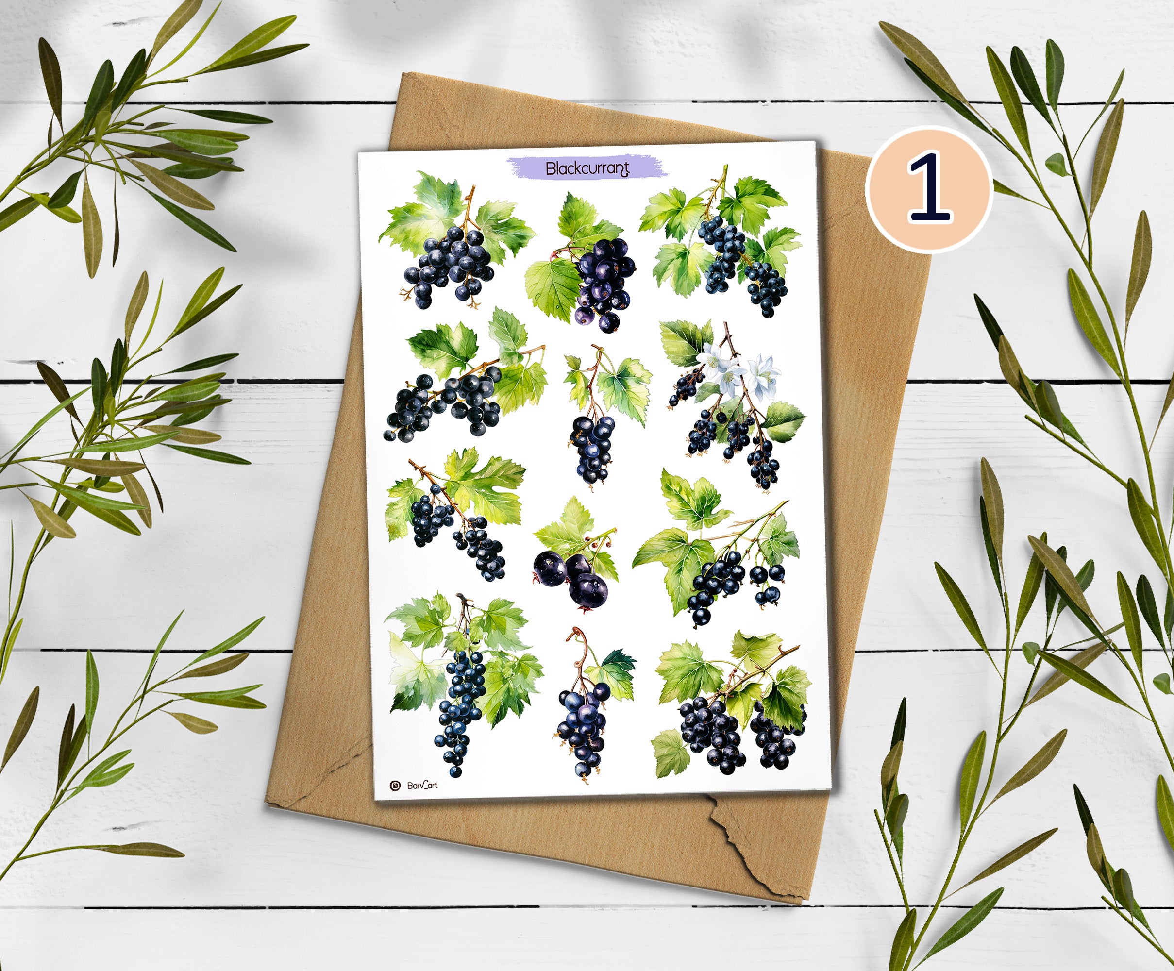 Blackcurrant Stickers
