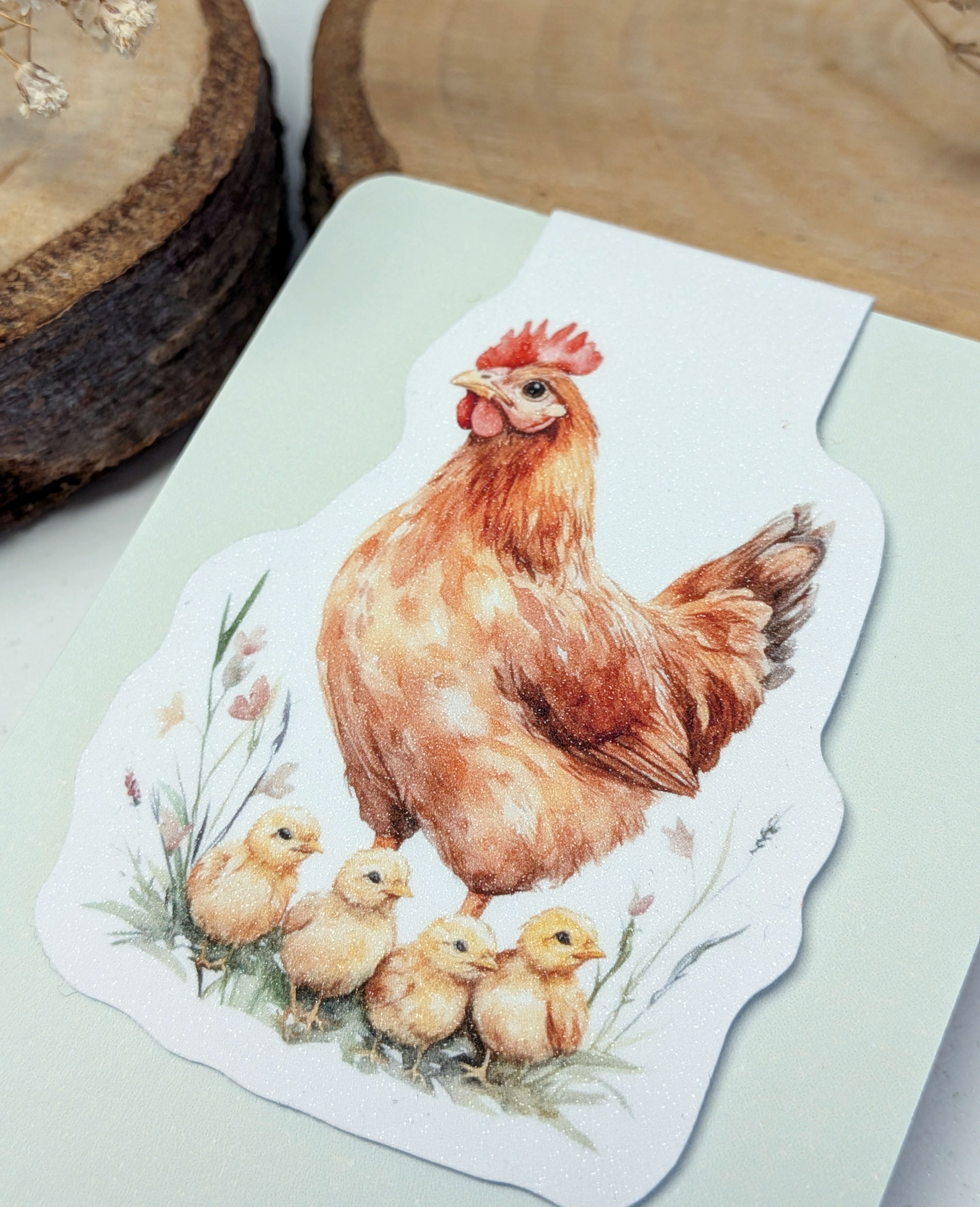 Chicken Magnetic Bookmark. Cute Page Marker. Reading Accessories