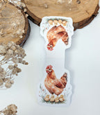 Chicken Magnetic Bookmark. Cute Page Marker. Reading Accessories