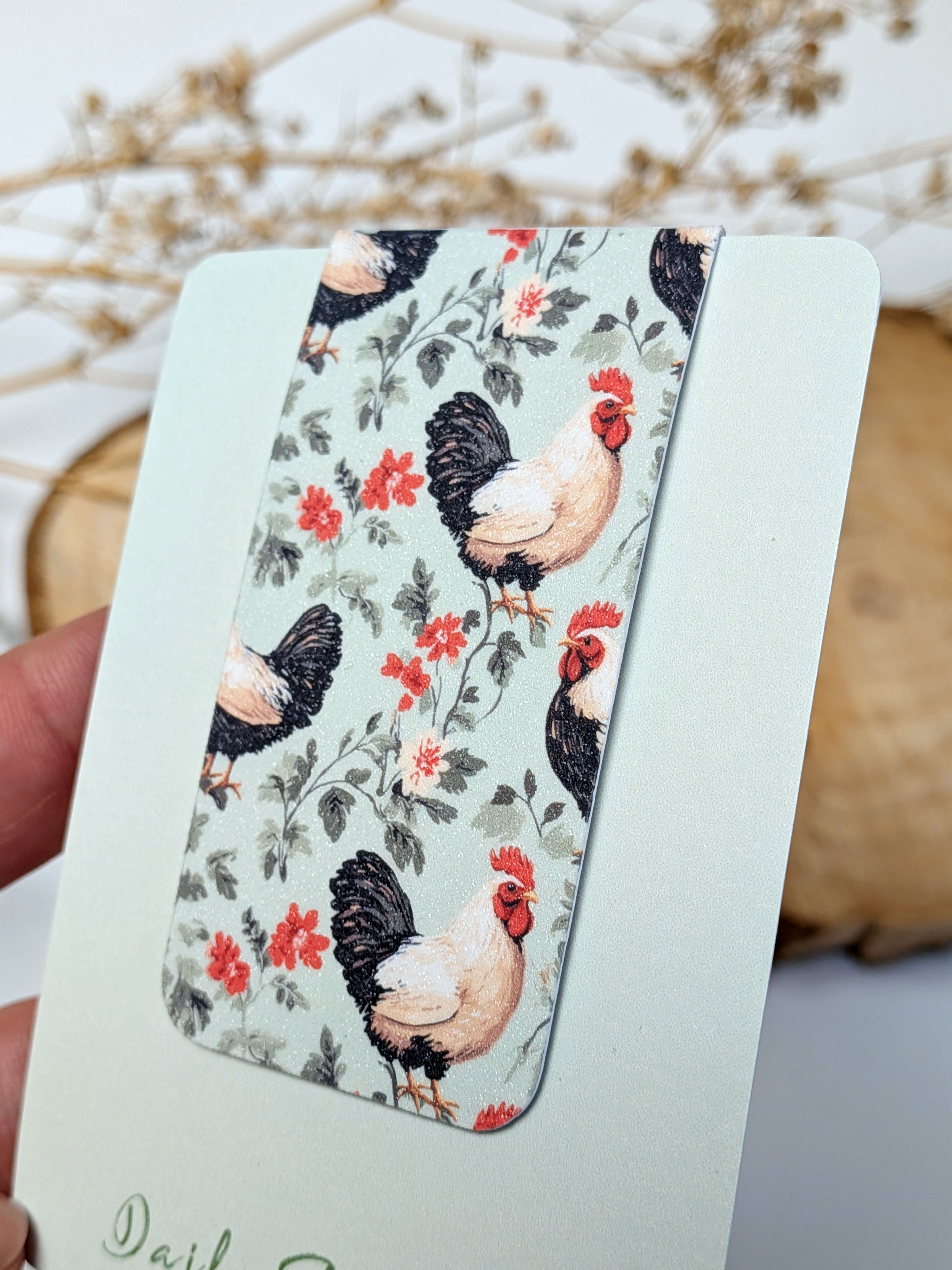 Chicken Magnetic Bookmark. Cute Page Marker. Reading Accessories