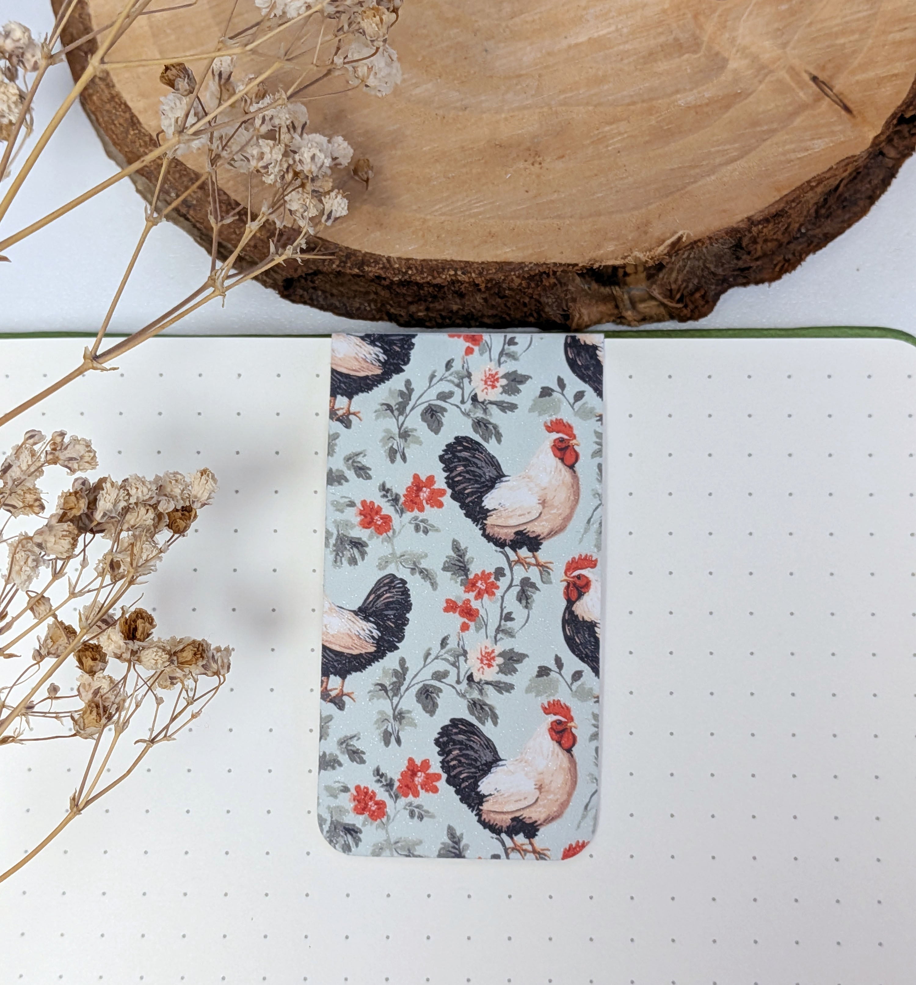 Chicken Magnetic Bookmark. Cute Page Marker. Reading Accessories