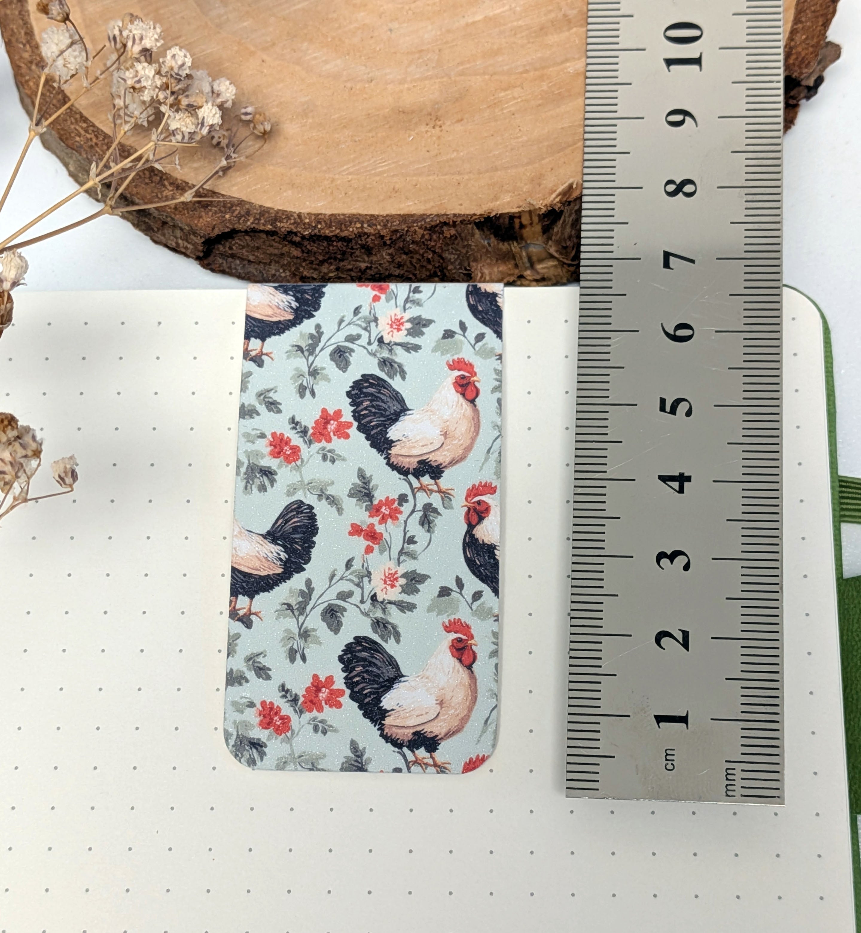 Chicken Magnetic Bookmark. Cute Page Marker. Reading Accessories