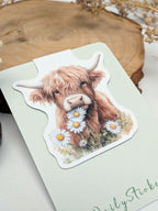 Highland Cow Magnetic Bookmark. Cute Page Marker. Reading Accessories