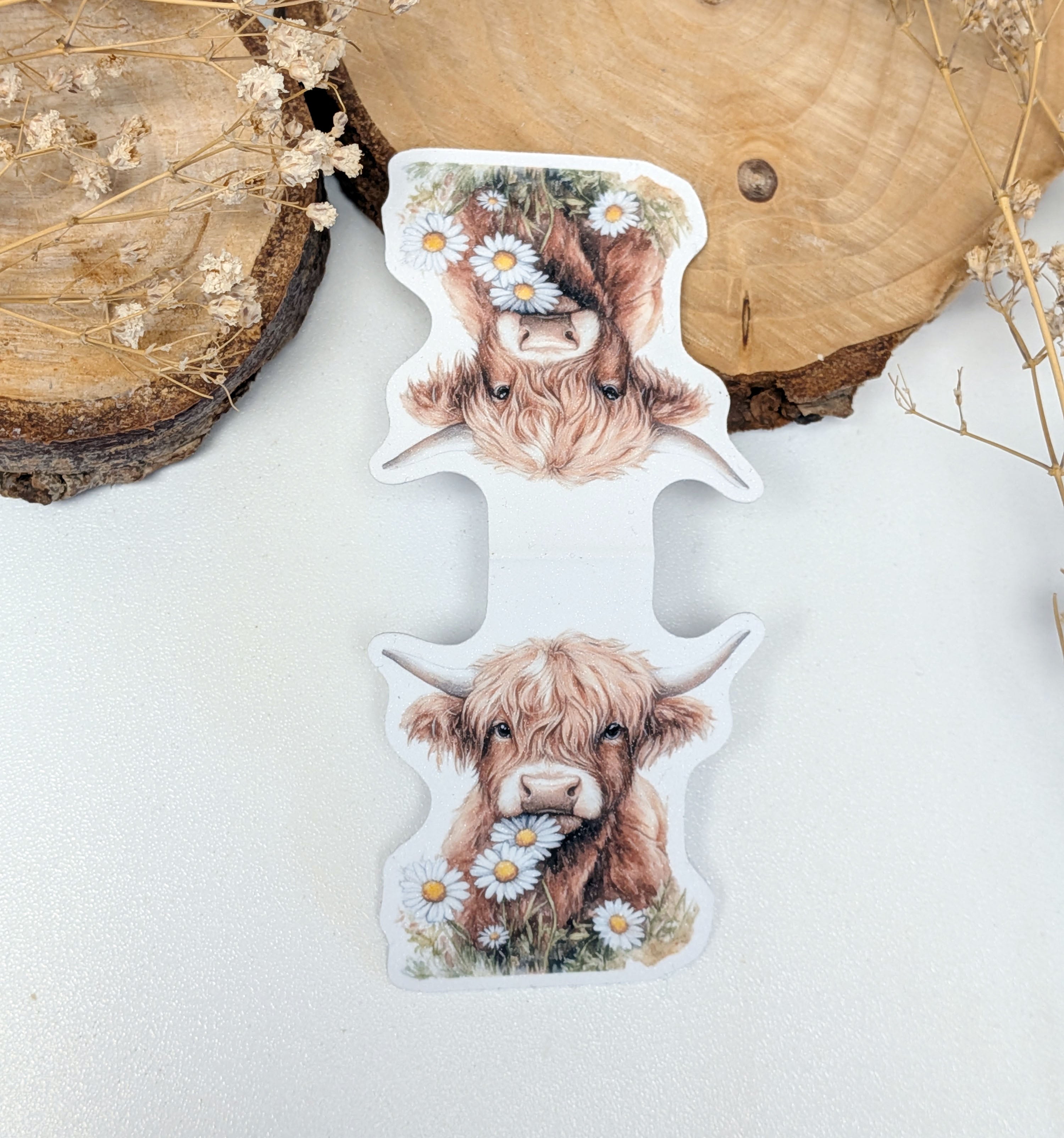 Highland Cow Magnetic Bookmark. Cute Page Marker. Reading Accessories
