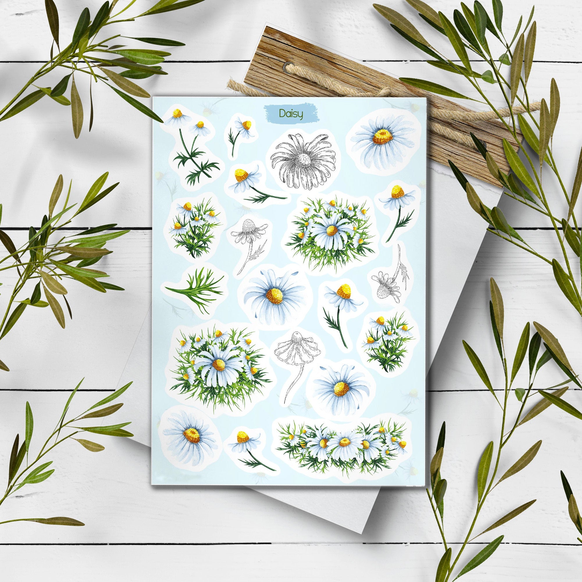 Wildflower Daisy Stickers