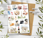 France Travel Sticker Sheet| Paris, Provence, Mediterranean