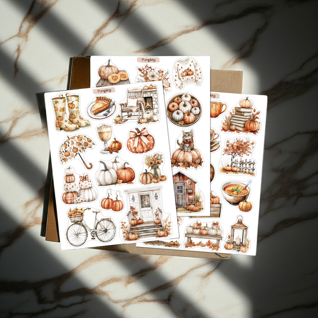 Autumn Pumpkins Stickers 00022
