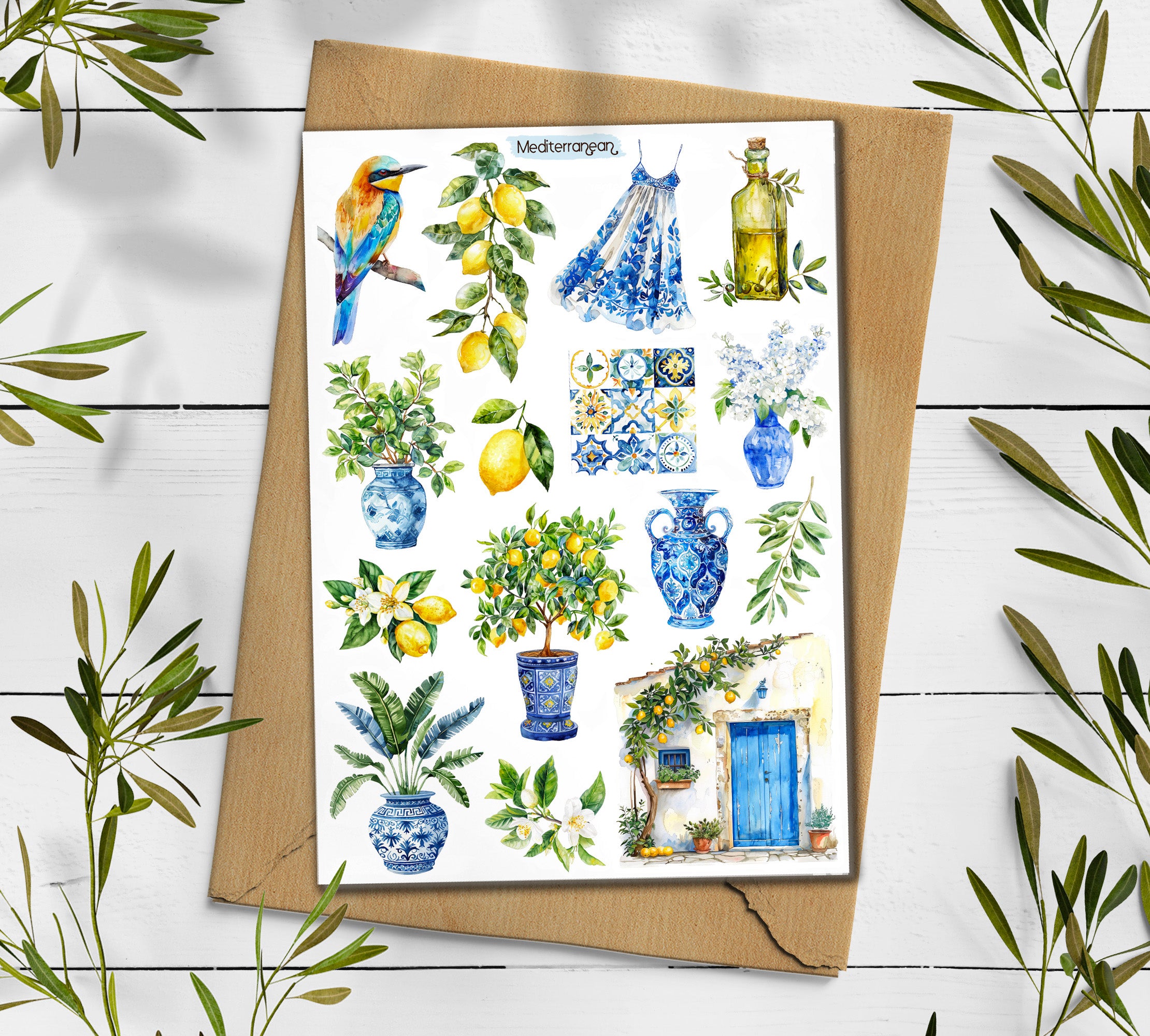 Mediterranean Summer Stickers| Travel Stickers