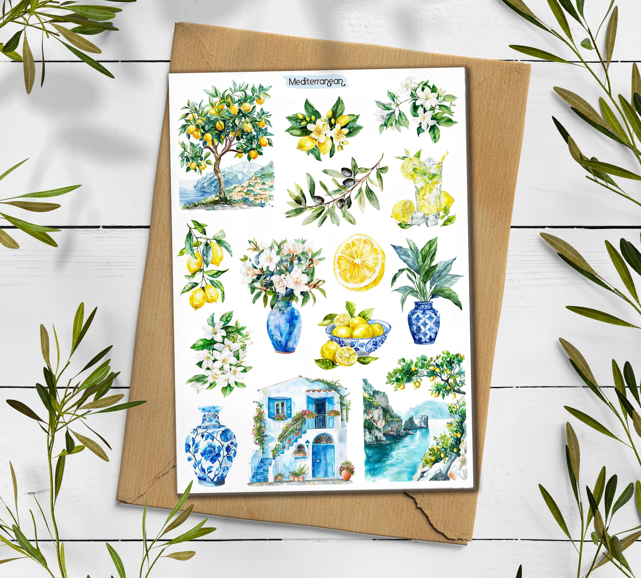 Mediterranean Summer Stickers| Travel Stickers