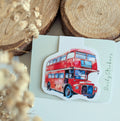 Red bus Magnetic Bookmark. London Gift Page Marker. Reading Souvenir Magnet
