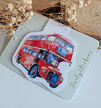 Red bus Magnetic Bookmark. London Gift Page Marker. Reading Souvenir Magnet