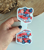 Red bus Magnetic Bookmark. London Gift Page Marker. Reading Souvenir Magnet