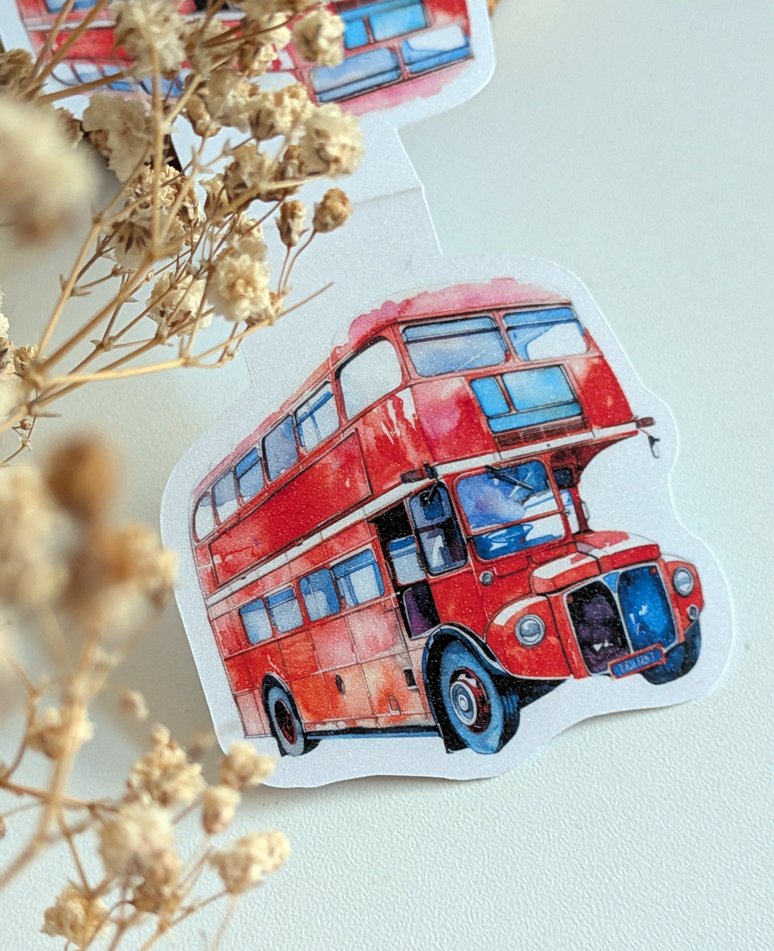 Red bus Magnetic Bookmark. London Gift Page Marker. Reading Souvenir Magnet