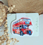 Red bus Magnetic Bookmark. London Gift Page Marker. Reading Souvenir Magnet