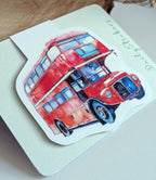 Red bus Magnetic Bookmark. London Gift Page Marker. Reading Souvenir Magnet
