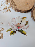 Watercolor Magnolia Sticker: Floral Spring Decal, Planner Stickers
