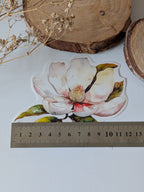 Watercolor Magnolia Sticker: Floral Spring Decal, Planner Stickers