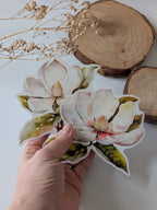 Watercolor Magnolia Sticker: Floral Spring Decal, Planner Stickers