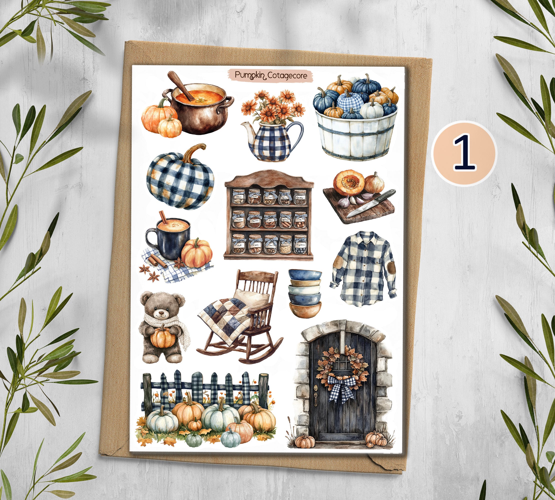 Pumpkin Cotagecore Stickers 00021