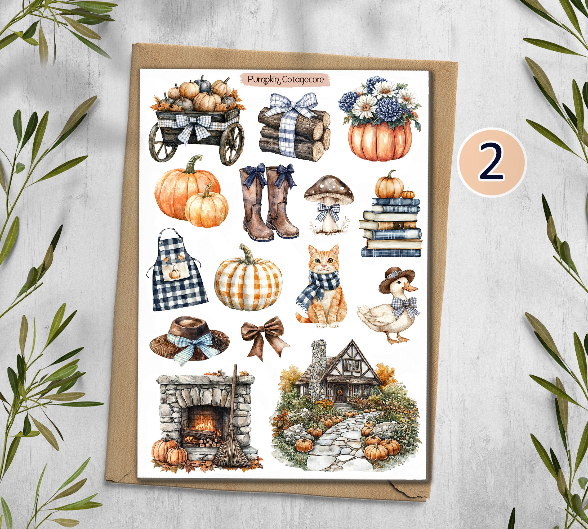 Pumpkin Cotagecore Stickers 00021