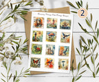 Vintage Style Stamp Stickers: Scrapbook Planner Stickers. Fake stamps stickers