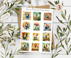 Vintage Style Stamp Stickers: Scrapbook Planner Stickers. Fake stamps stickers